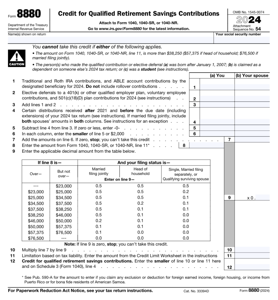 Form 8880